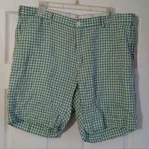 Polo By Ralph Lauren Gingham Print Men's Linen Shorts Size 36